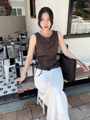 Sleeveless Wrap Jersey Blouse SW5ME297_2color