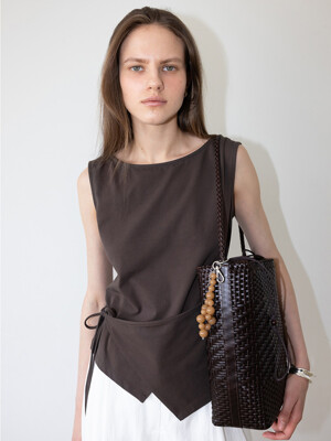 Sleeveless Wrap Jersey Blouse SW5ME297_2color
