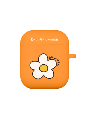 Flower point-orange(airpods jelly case)