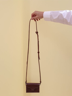 Leather mini Bag / brown