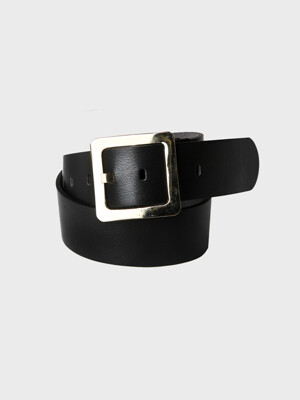 gold square leather belt[black(WOMAN)]_UTA-FM18