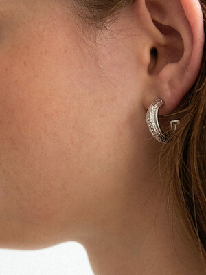 tweed hoop earrings