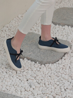 Ribbon Slip-on_Denim