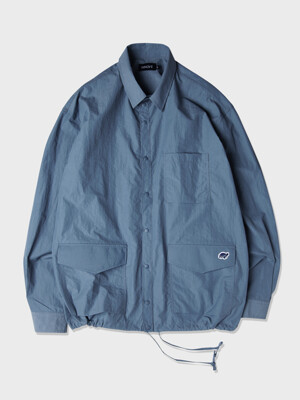 pnv025 나일론 셔츠 자켓 (마린 블루)