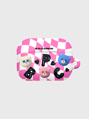 CHECKER BOARD BPC FACE-PINK(에어팟프로-하드)