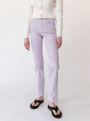 Slim straight pants (lavender)