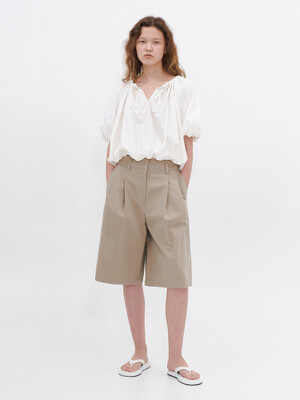 BERMUDA PANTS _ BEIGE