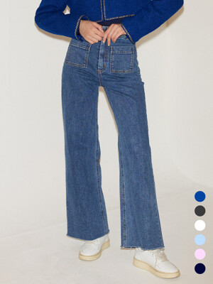 Wide Denim Pants_ 6Colors