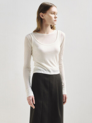 Layered top (ivory)