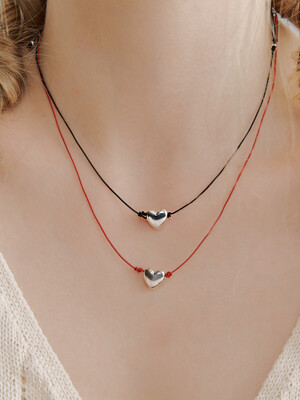 baby heart string necklace