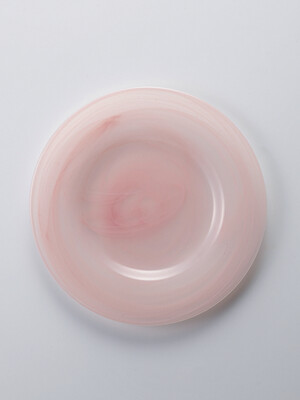 알라바스터 림 접시 28cm 핑크