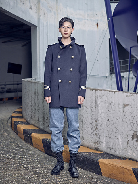 아우터,아우터 - 발로렌 (VALOREN) - Wool Cashmere Blend Pea Coat