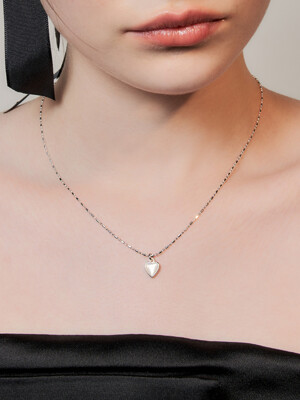 aurora nacre heart necklace