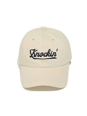 KNOCKIN LOGO B.B CAP WHITE