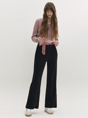 Semi boots cut Corduroy bending Pants CHOCO BROWN