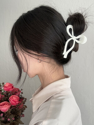 Flow ribbon hair clip (2color)