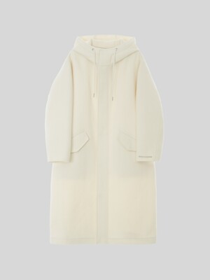 HAND MADE HOODED COAT [IVORY]