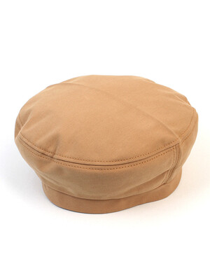 Simple Cotton Beige Beret 베레모