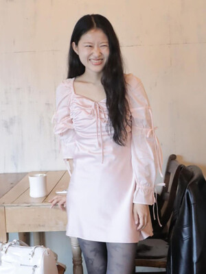 APHRODITE Heart Neck Dress(아프로디테)_LIGHT PINK