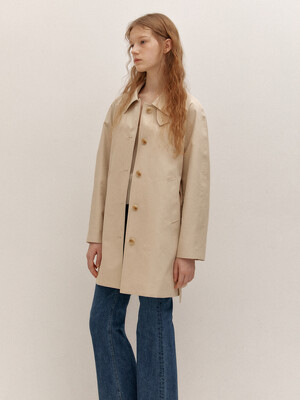 COTTON HALF MAC COAT (BEIGE)