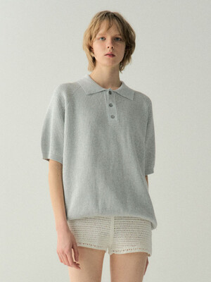 Semi Ballon Half Knit_Grey