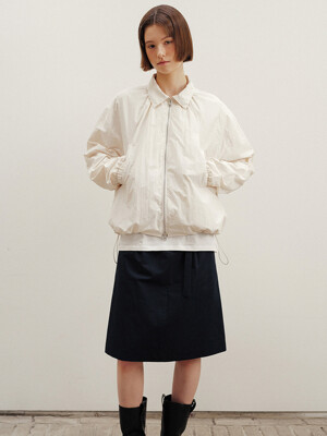 Volume blouson jacket (ivory)