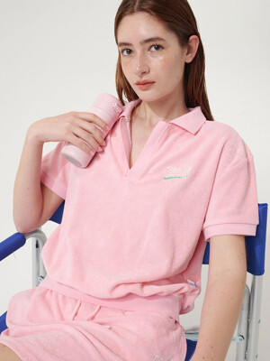 Terry Polo Top (PINK)