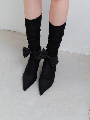 RIBBON POINT SOCKS_BLACK