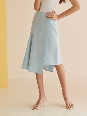 [리퍼브]Linen Unbalance Skirt