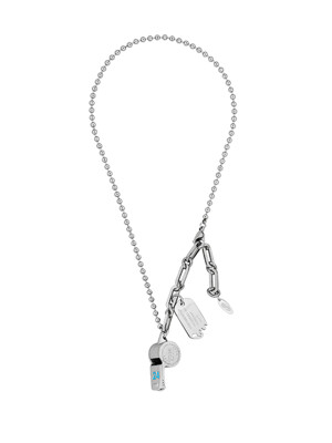 NO.553 [SILVER BLUE] 24 COLOR WHISTLE NECKLACE