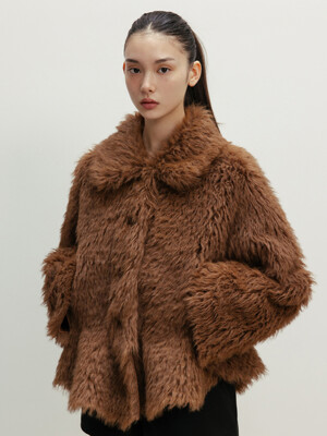 SLIT FLARE FUR JACKET_TT4W002BR