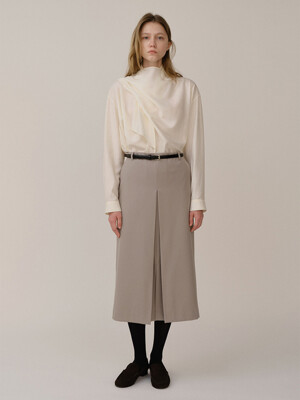 Isaac Wool Skirt Raw Stone