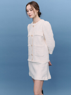 Flared Tweed Dress