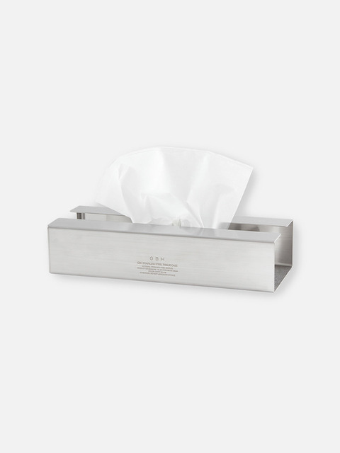 지비에이치 홈 STAINLESS STEEL TISSUE CASE MATT SILVER 스테인리스 스틸 티슈케이스 + 리필 티슈 1EA 증정