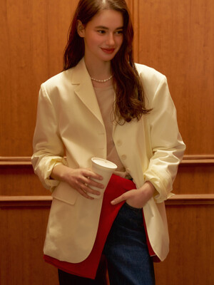 D Lea 4button Cotton Jacket_Ivory