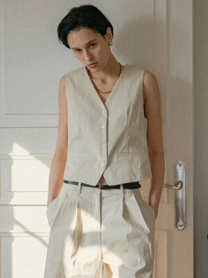 SITP5193 프렌치 와샤 베스트_Light beige