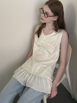 (2COLOR)SILKY CHIFFON MINI DRESS