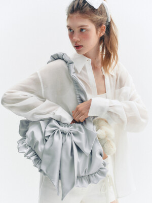 BIG RIBBON FLUFFY SATIN BAG_TT5S719LB