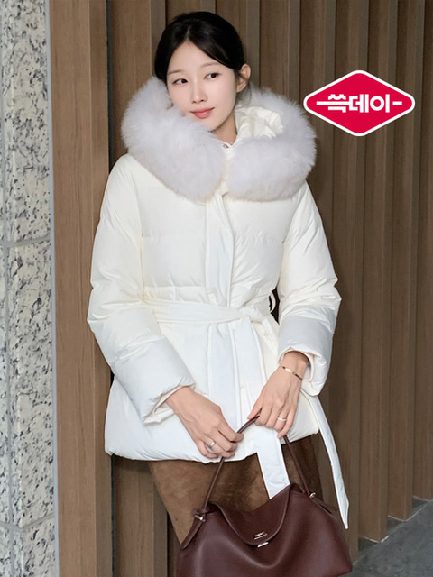 하시에 [리라 PICK] (2차 리오더) [단독기획] FOX FUR BELTED GOOSE DOWN [3COLORS]