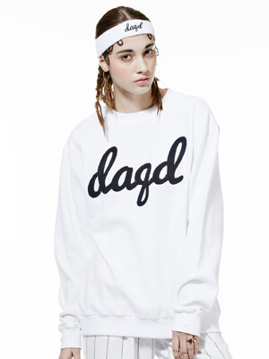 DAQD BIG RIB SWEATSHIRTS WHITE