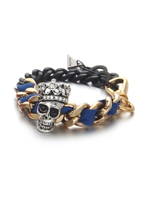 Pop Skull Chain Bracelet_BLUE