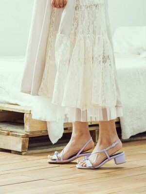 light purple sentier ribbon sandles