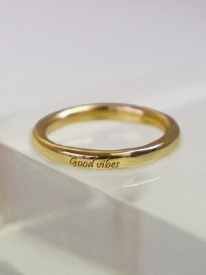 only for me simple gold Ring 심플 이니셜 각인반지