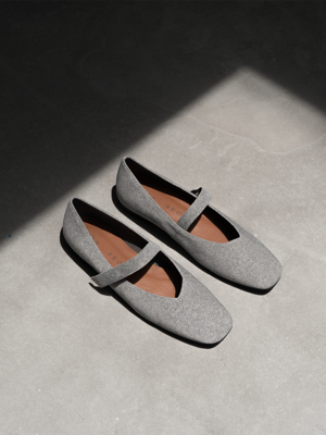 Rowie Mary jane shoes Ecoclean Light gray