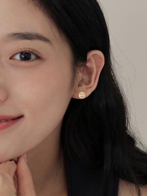 [단독]14K gold smile earring