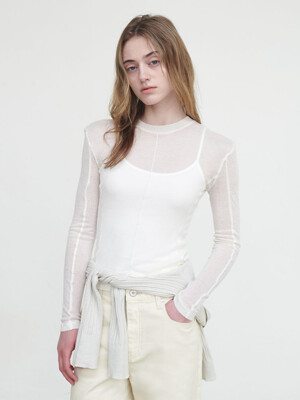 See-through Jersey top SW2SE524_6color