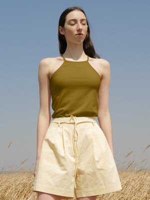 Line Sleeveless Top_Khaki