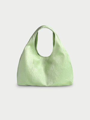 Draped Mini bag _ Wave Pattern [Light Green]