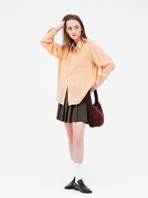 Silky Shirt in Apricot