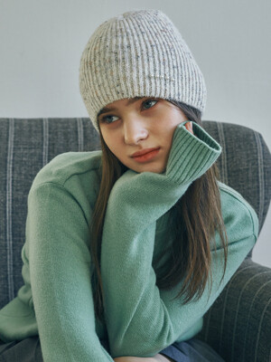 Pearl Color-mixed Alpaca Beanie (4 Colors)